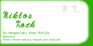miklos koch business card